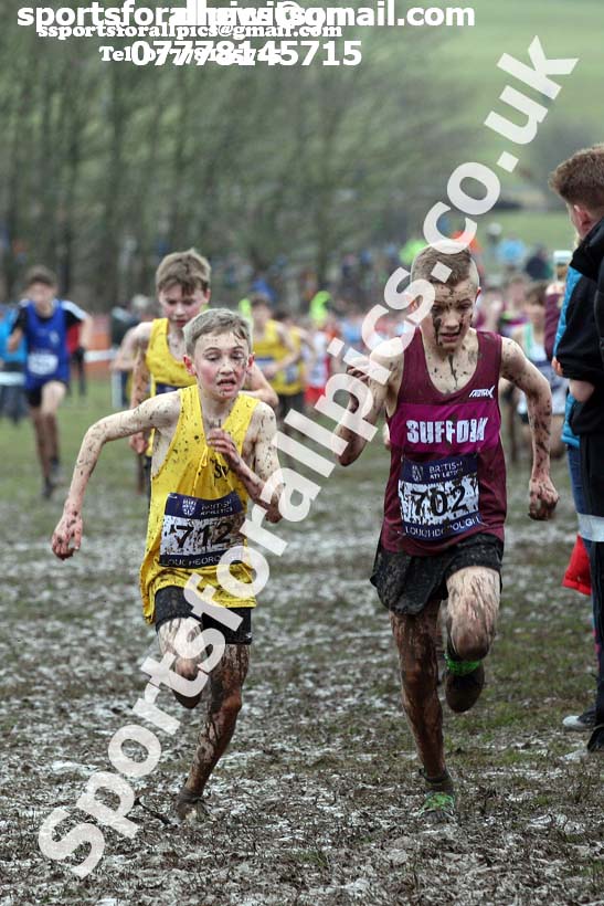 Boys under-13s 2018 British Inter Counties Cross Country Champs., Prestwold Hall, Loughborough. Photo: David T. Hewitson/Sports for All Pics